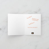 ア恋しく思メリカオレンジクラウングリーティングカードおめでとう カード (内部)