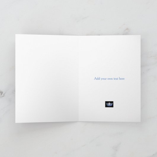 ア恋しく思メリカスタイルクラウングリーティングカードおめでとう カード (内部)