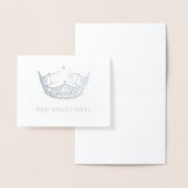 ア恋しく思メリカスタイルフォイルクラウンノートカード 箔カード (ディスプレー)