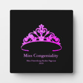 ア恋しく思メリカ明るい赤紫色ティアラクラウンアワードプラーク フォトプラーク (正面)