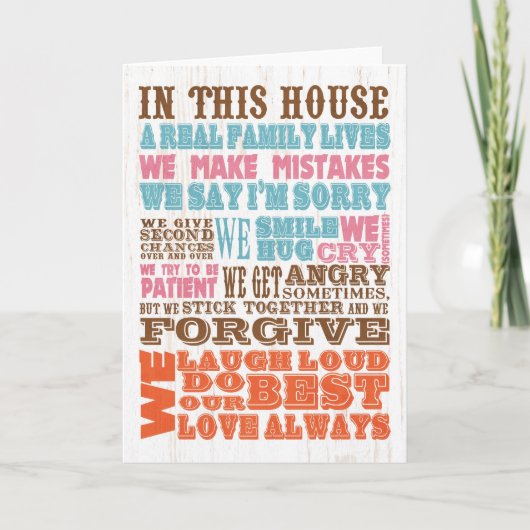 ア感動的ート – 実在ファミリ シーズンカード (正面)