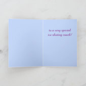 ア感謝していイススケートで滑るコーチカード サンキューカード (内部)