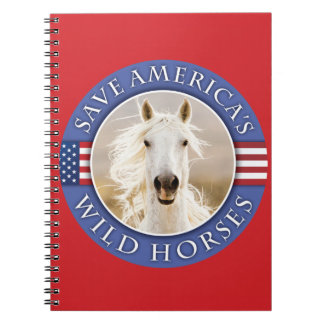 ア救メリカの野生馬のノート ノートブック