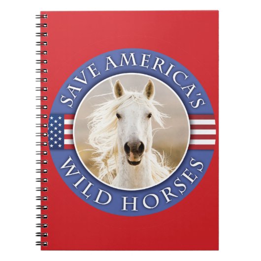 ア救メリカの野生馬のノート ノートブック (正面)