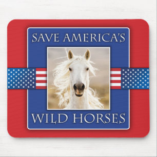 ア救メリカの野生馬のマウスパッド マウスパッド
