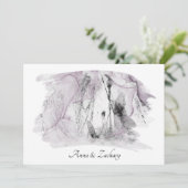 *~*ア日本のート女性RSVP QR AR27結婚's 招待状 (スタンド正面)