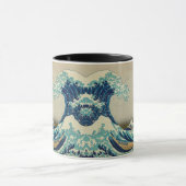 ア日本のート – ゲイザーサーフ/波素晴らしオフ神奈川県 マグカップ (中央)