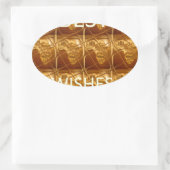 ア最高のフリカの願い:黄金の大陸 楕円形シール (バッグ)