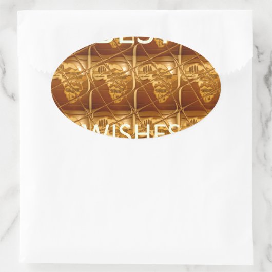 ア最高のフリカの願い:黄金の大陸 楕円形シール (バッグ)