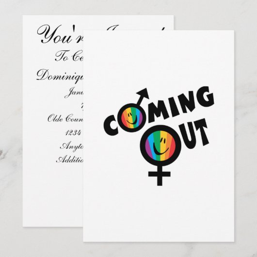 ア来ウト 招待状 (正面/裏面)