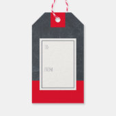 ア楽しむカップ応援レッドマグカルボードホリデイ ギフトタグ (裏面)