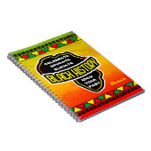 ア祝フリカ地図を表示した黒い歴史グランジ ノートブック (右側)