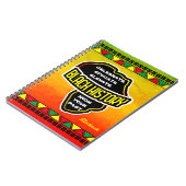 ア祝フリカ地図を表示した黒い歴史グランジ ノートブック (左側)