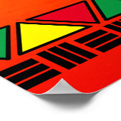 ア祝フリカ地図を表示した黒い歴史グランジ ポスター (角)