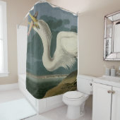 ア素晴らしウドゥボンの鳥たちから来たホワイトヘロン シャワーカーテン (インサイチュ)