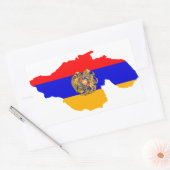 ア素晴らしメニア国旗 長方形シール (封筒)