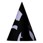 ア素晴らしモダンートパープル パーティーハット (左)