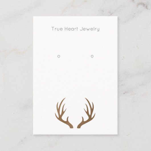 ア素朴ントラーシンプルイヤリング表示カード 名刺 (正面)