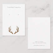 ア素朴ントラーシンプルイヤリング表示カード 名刺 (正面/裏面)