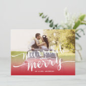 ア結婚したンドメリー初めてのクリスマスズホリデー シーズンカード (スタンド正面)