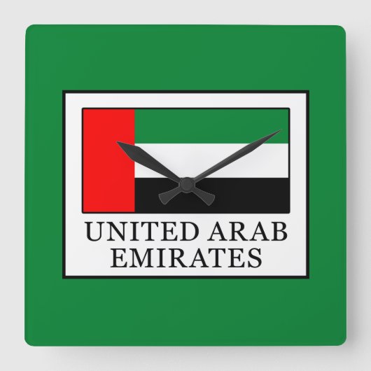 ア統一されたラブ首長国 スクエア壁時計 (正面)