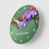 ア絵を描スターフラワーの蝶の姫 ラウンド壁時計 (傾斜)