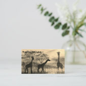 ア色彩の鮮やかフ動物自然アートアーティストコーチ 名刺 (スタンド正面)