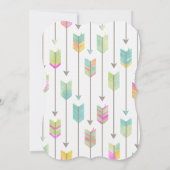 ア色彩の鮮やかローズベビーシャワー招待状 招待状 (裏面)