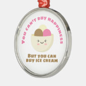 ア買イスクリーム メタルオーナメント (左)