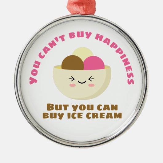 ア買イスクリーム メタルオーナメント (正面)