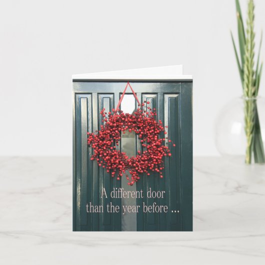 ア違うドア – 新しい住所ホリデーカード シーズンカード (正面)