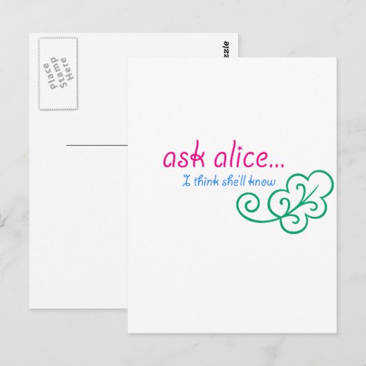 ア頼リス ポストカード (正面/裏面)