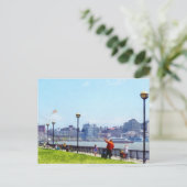 ア飛んでいるカイトアットピアAパークホボケンNJ ポストカード (スタンド正面)