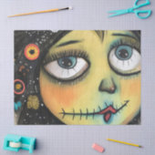 ア魅力的ート動揺してレディ6 薄葉紙 (クラフト)