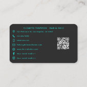 ア鮮やかフはっきりしたリカ系ネイルアーティスト 名刺 (裏面)