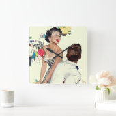 『ア・ウェント・ア・マン』 スクエア壁時計 (ホーム)