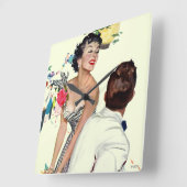 『ア・ウェント・ア・マン』 スクエア壁時計 (傾斜)