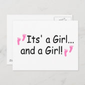 『ア・ガール・アンド・ア・ガール・ツイン・ガールズ』 ポストカード (正面/裏面)