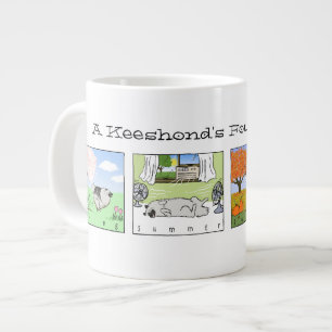 ア・ケーションドさん，四季を楽しむ – おもしろいドッグアート ジャンボコーヒーマグカップ