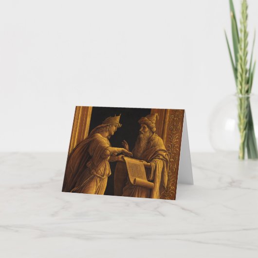 ア・シビルと預言者、1495年アンドレア・マンテーニャ サンキューカード (正面)