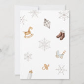 ア メリー リトル ウィンター クリスマス ベイビー シャワー 招待状 (裏面)