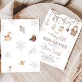 ア メリー リトル ウィンター クリスマス ベイビー シャワー 招待状