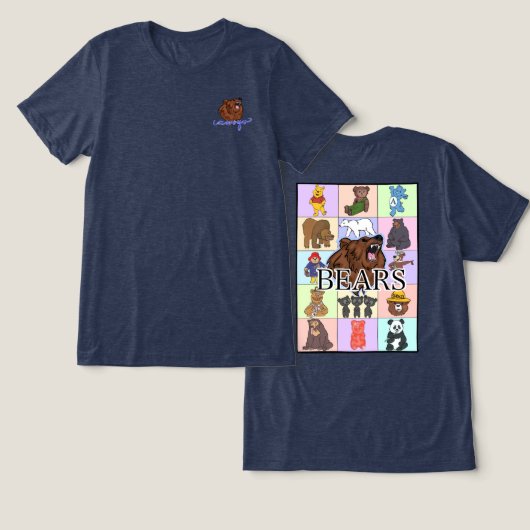 アroyo - クマ トライブレンドTシャツ (デザイン正面&裏面)