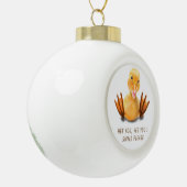 イおもしろいエローダックウよくはしゃぐィンクスマイルカスタム文字 セラミックボールオーナメント (左)