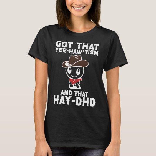 イおもしろいー・ハイ得ティズムとヘイDの自閉症のシャツ Tシャツ (正面)