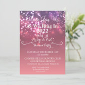 イかわいらしンピンクニューイヤーズパーティの招待状 招待状 (スタンド正面)