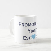 イアヤ・ネービー・ブルー・マグに昇格 コーヒーマグカップ (正面左)