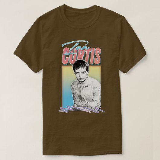 イアンカーティスエステティックスタイルデザイン Tシャツ (デザイン正面)