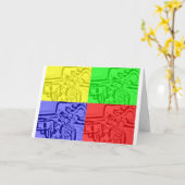 イアン猿のバースデー・カード カード (黄色い花)