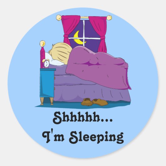 イアン目覚めカバーシールし…私は寝ている ラウンドシール (正面)